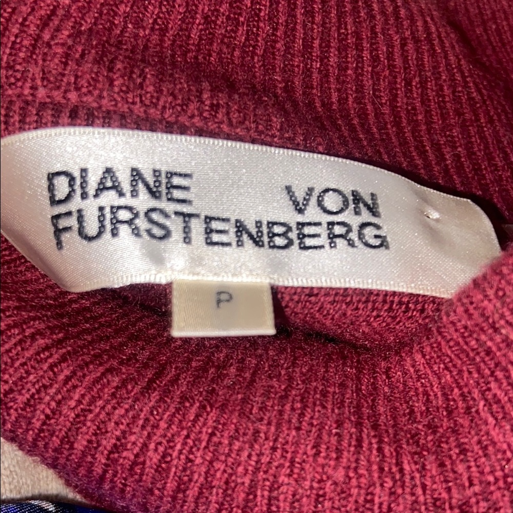 DVF Diane von Furstenberg Sweater Floral SZ SM - Picture 5 of 6